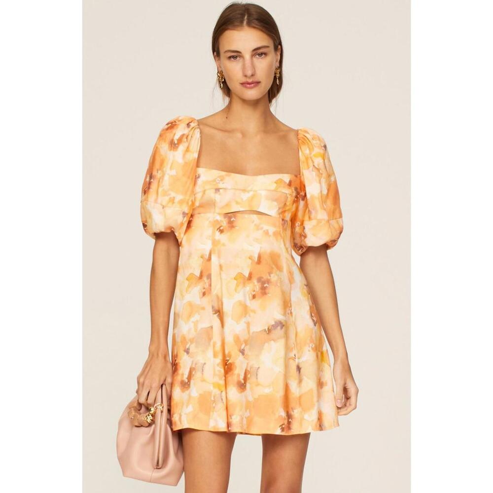 Significant Other Orange Lois Mini Dress Size 4 (READ)